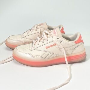 Reebok Club C 85 Women’s Sneakers, Size 5.5, Vintage Cream White and Coral Pink